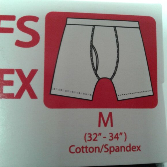 Pico Size M 32 34 Boxer Briefs Mens Cotton Spandex Plaid Black NEW - Picture 3 of 3